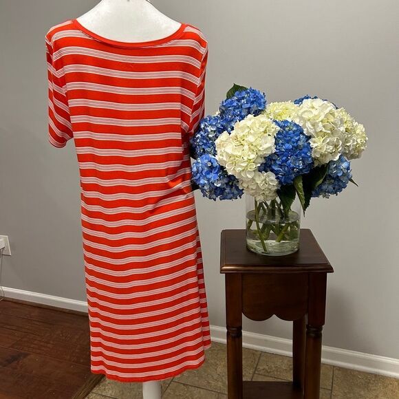 St. John's Bay Orange Midi Sundress with Scoop Neck - Picture 6 of 6